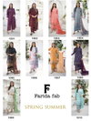 Spring Summer By Farida Fab Pakistani Printed Cotton Dress Material Wholesale Price In Surat